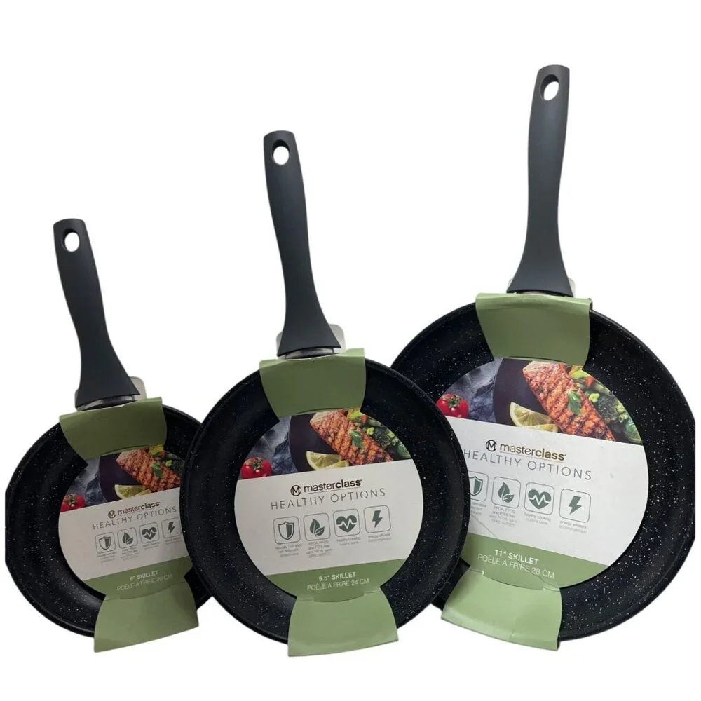 Master Class Skillet Set Healthy Options Non-Stick 8